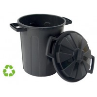 CONTENEDOR SOSTENIBLE DE RECICLAJE CON TAPA 100 LITROS 54X64X68 CM PP NEGRO ARCHIVO 2000 CP1426100 NE (Espera 4 dias)